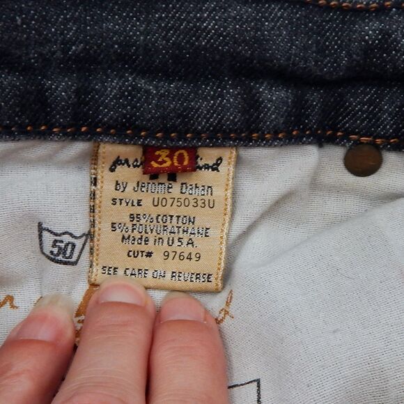 7 For All Mankind Jerome Dahan Bootcut Jeans Size 30 Womens Black Raw Hem - Picture 8 of 12